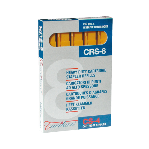 5 caricatori da 210 punti CRS-8 mm giallo (fino a 40 fogli Turikan